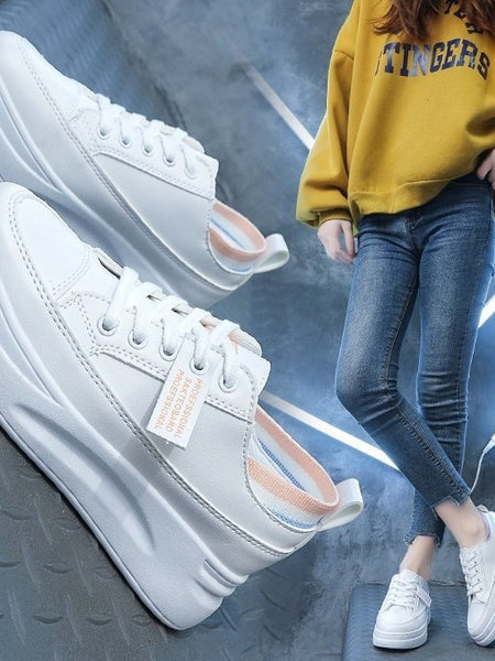 Fashion Sports High Casual Shoes White Shoes Women - Opulent EmpireFashion Sports High Casual Shoes White Shoes WomenOpulent Empire0