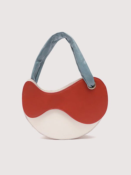 Fashionable Personality Color-blocking Crescent Semicircular Single Shoulder Bag - Opulent Empire