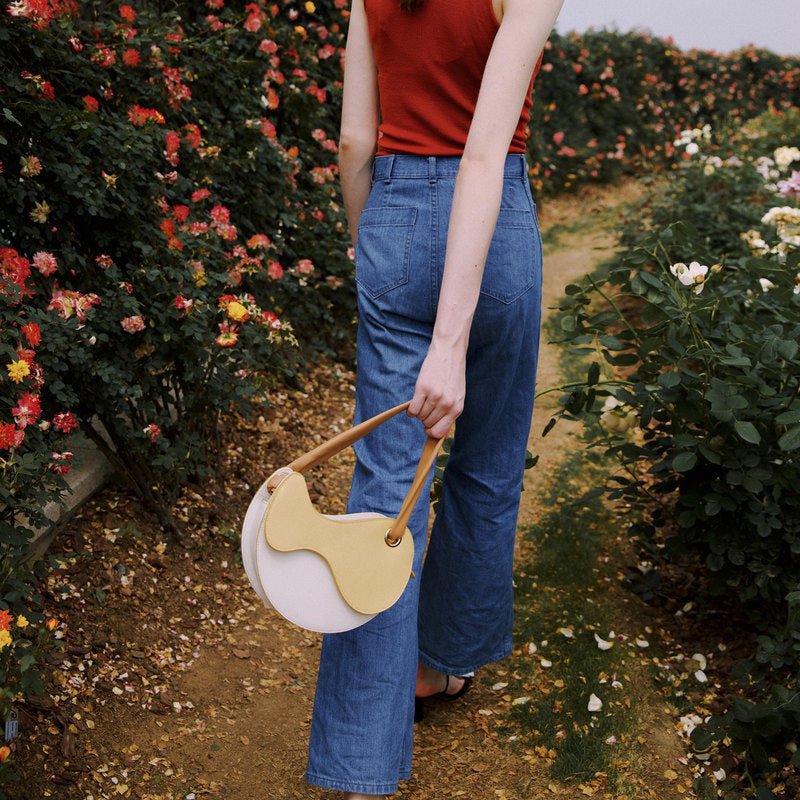 Fashionable Personality Color-blocking Crescent Semicircular Single Shoulder Bag - Opulent Empire