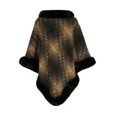 Faux Fur Trim Poncho - Opulent EmpireFaux Fur Trim PonchoOpulent EmpireClothing