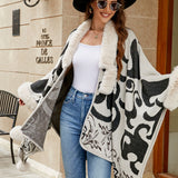 Faux Fur Trim Poncho - Opulent EmpireFaux Fur Trim PonchoOpulent EmpireClothing