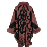 Faux Fur Trim Poncho - Opulent EmpireFaux Fur Trim PonchoOpulent EmpireClothing