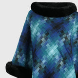 Faux Fur Trim Poncho - Opulent EmpireFaux Fur Trim PonchoOpulent EmpireClothing