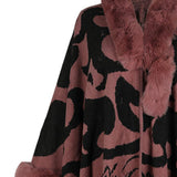 Faux Fur Trim Poncho - Opulent EmpireFaux Fur Trim PonchoOpulent EmpireClothing