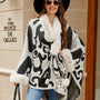 Faux Fur Trim Poncho - Opulent EmpireFaux Fur Trim PonchoOpulent EmpireClothing