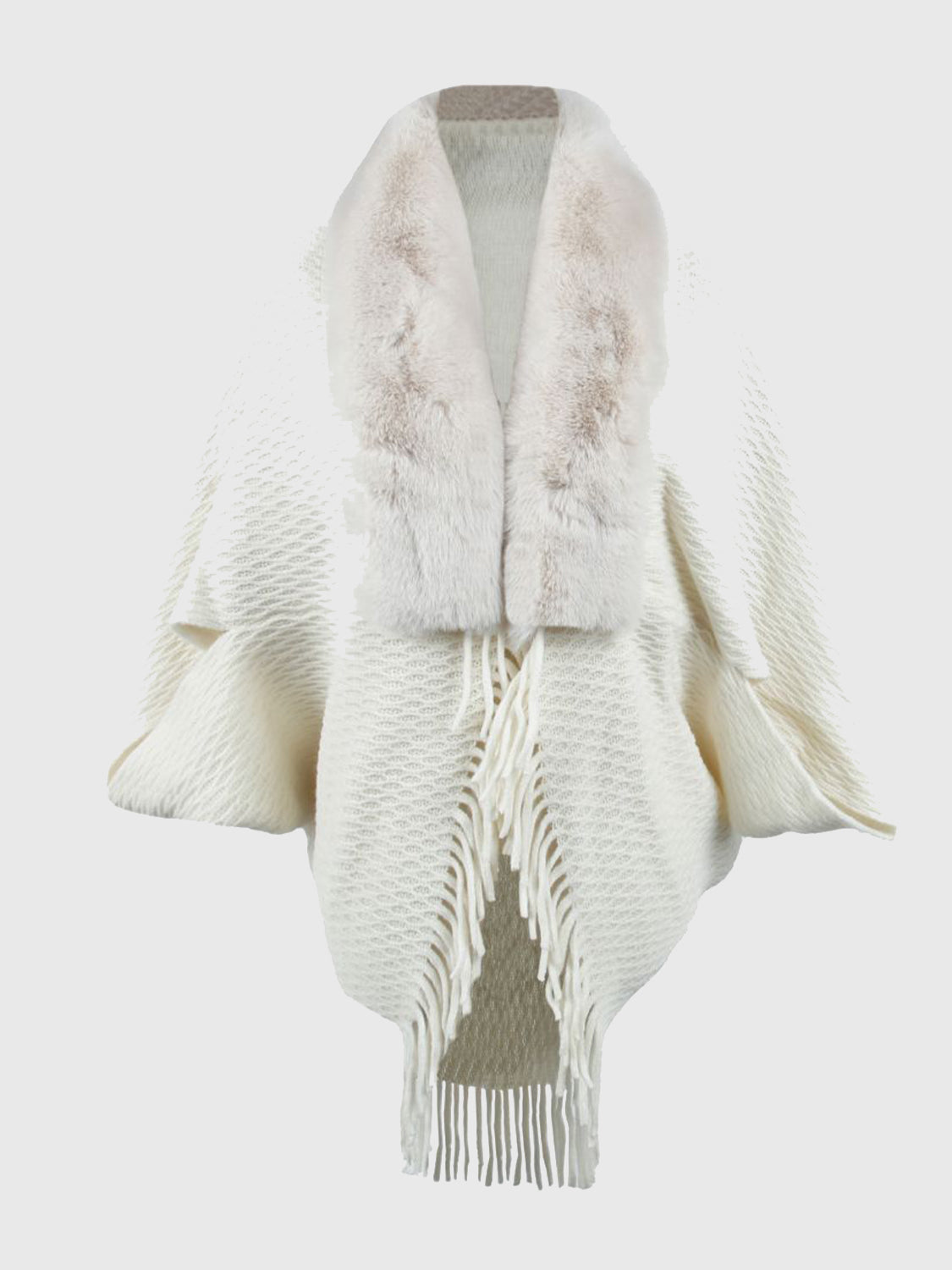 Zephyr Sorrento — Open Front Fringe Hem Poncho, alternate view 14