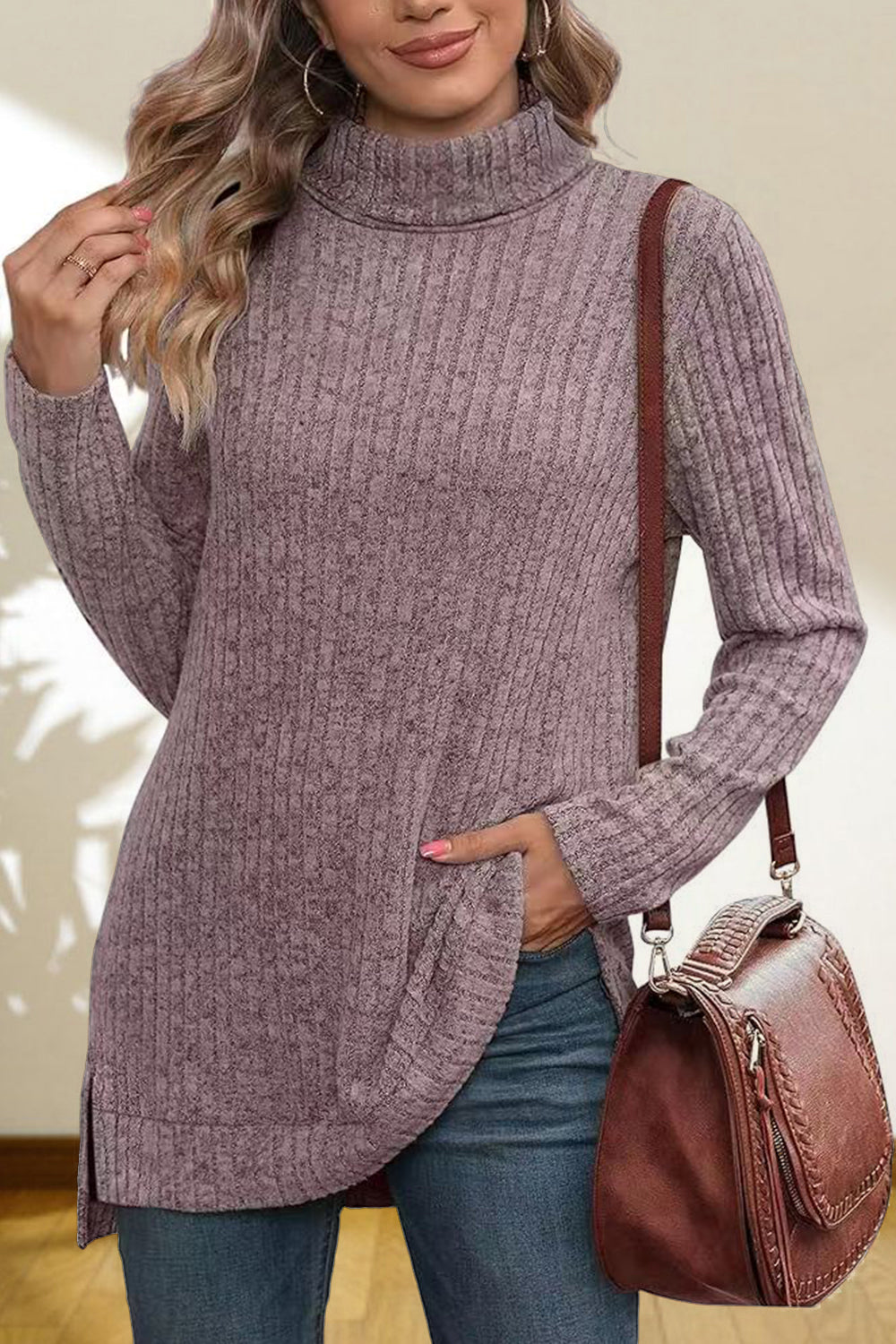 Ciel Rousseau — Turtleneck High Low Top, alternate view 29