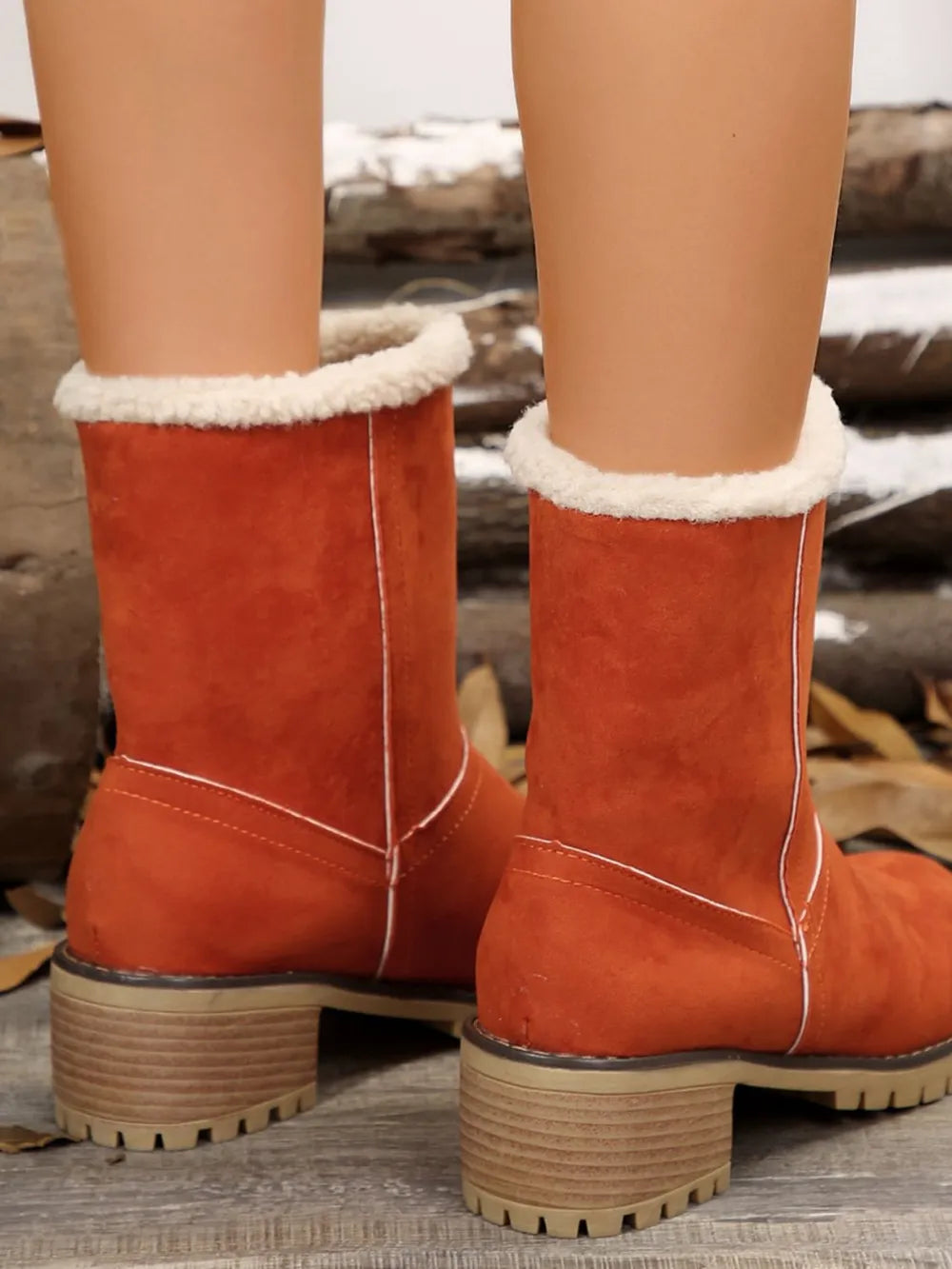 Finley Saint-Clair — Thermal Fuzzy Block Heel Boots, alternate view 4