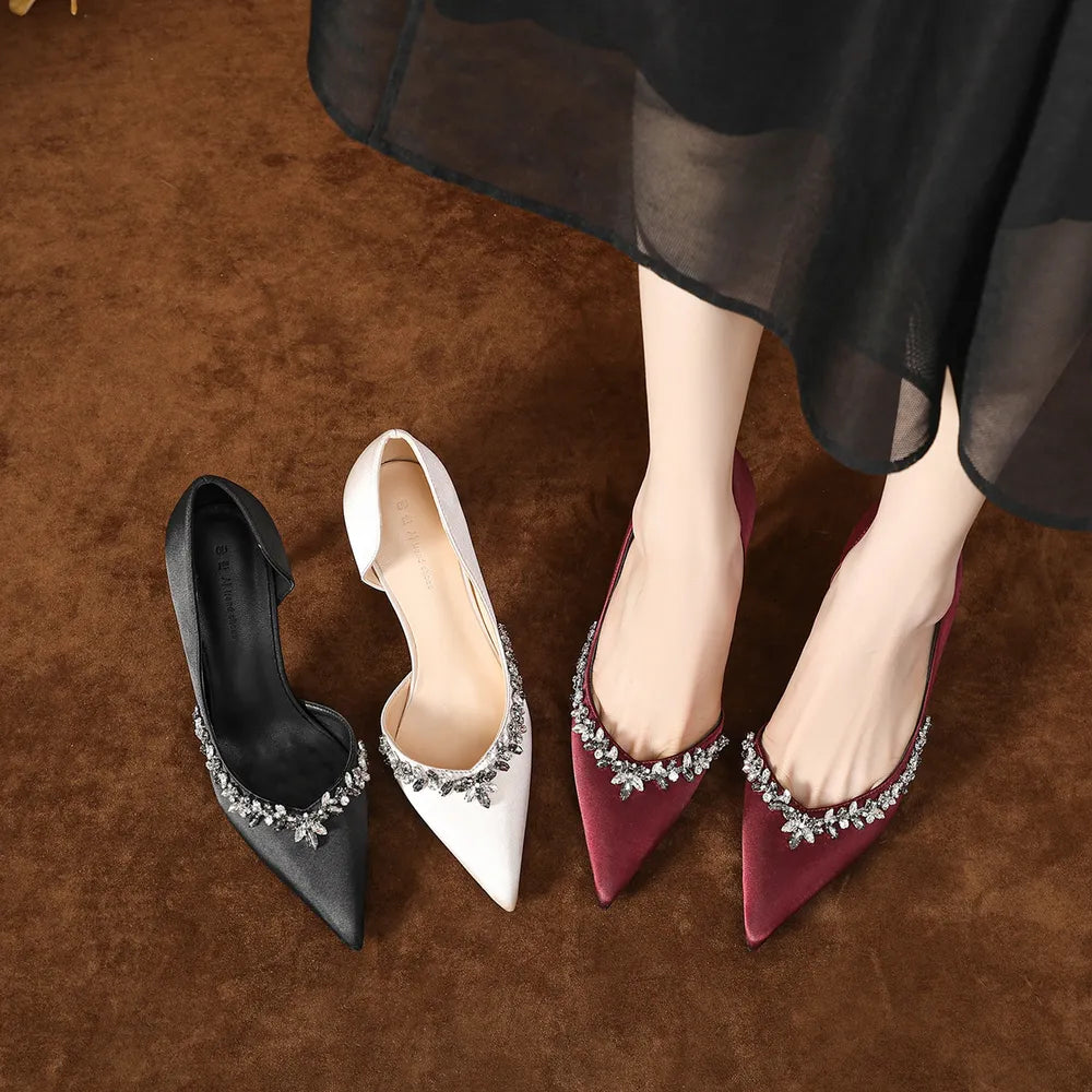 Rowan Venturi — Rhinestone Point Toe Stiletto Pumps Fashion Footwear, alternate view 6