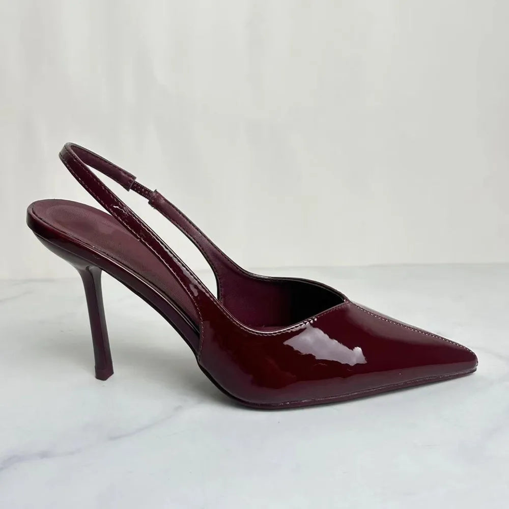 Bellamy Marino — Slingback Point Toe Stiletto Pumps Fashion Footwear, alternate view 6
