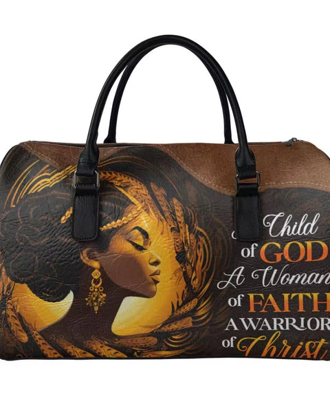 Zahara™ | Elegant African Warrior Faith Leather Duffel - Opulent Empire