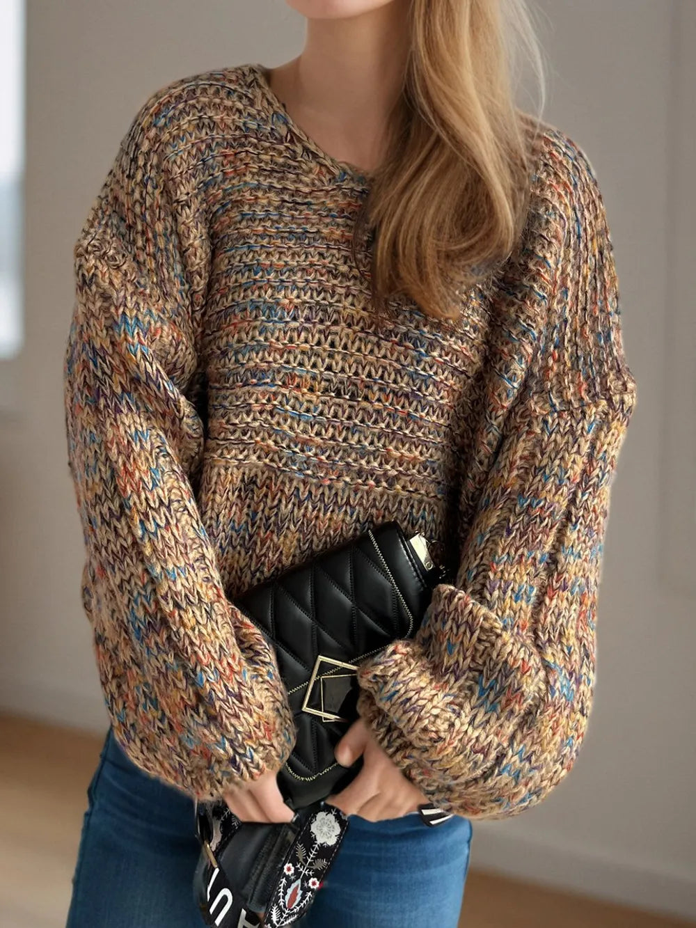 Ocean Rivière — Dropped Shoulder Long Sleeve Sweater, alternate view 13