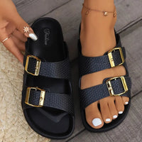 Jules Sorrento — Double Buckle Open Toe Sandals Fashion Footwear, alternate view 5