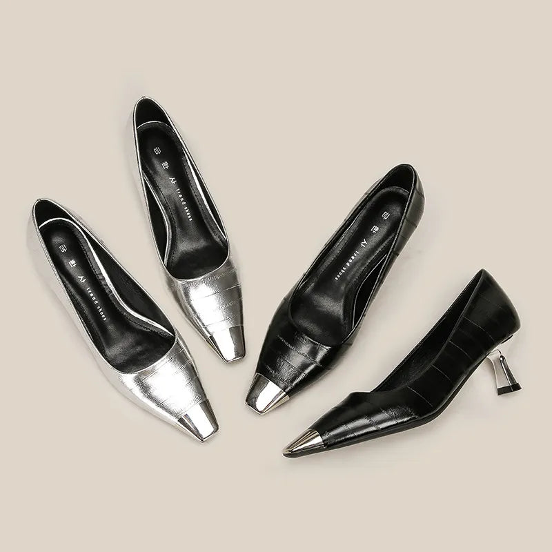 Onyx Allegra — Point Toe Flare Heel Pumps, alternate view 3