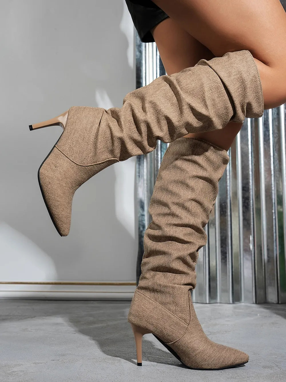 Sol Marino — Point Toe Stiletto Boots Fashion Footwear, alternate view 4