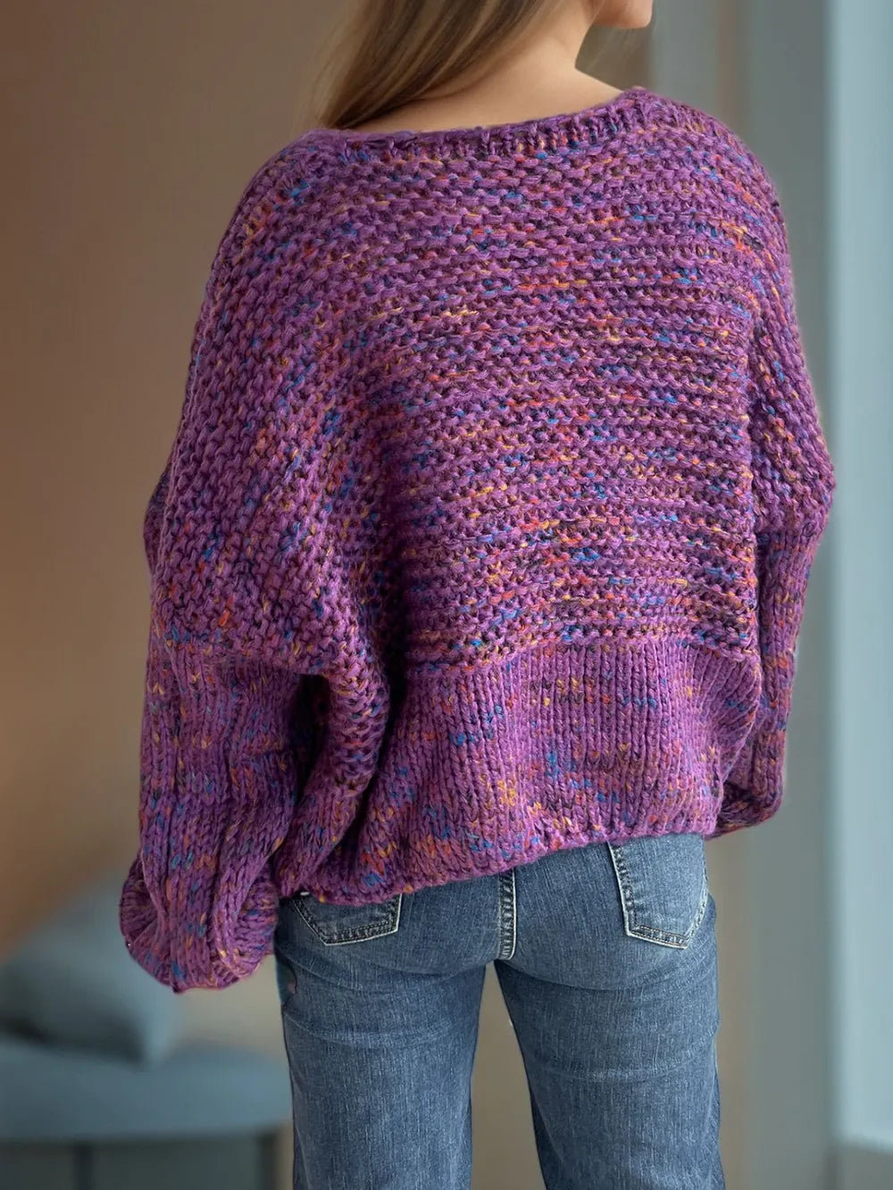 Ocean Rivière — Dropped Shoulder Long Sleeve Sweater, alternate view 8