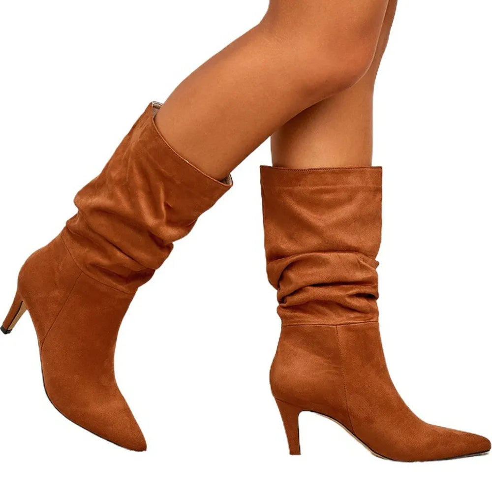 Emery Allegra — Point Toe Stiletto Boots Fashion Footwear, alternate view 5