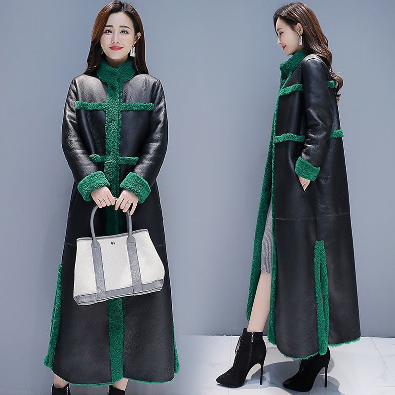 Fleece-lined Thick Lamb Wool Coat For Women Long Cotton Jacket - Opulent EmpireFleece-lined Thick Lamb Wool Coat For Women Long Cotton JacketOpulent Empire0