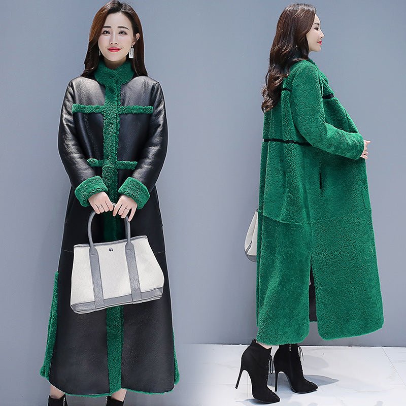 Fleece-lined Thick Lamb Wool Coat For Women Long Cotton Jacket - Opulent EmpireFleece-lined Thick Lamb Wool Coat For Women Long Cotton JacketOpulent Empire0