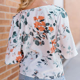 Floral Cowl Neck Blouse - Opulent EmpireFloral Cowl Neck BlouseOpulent Empire