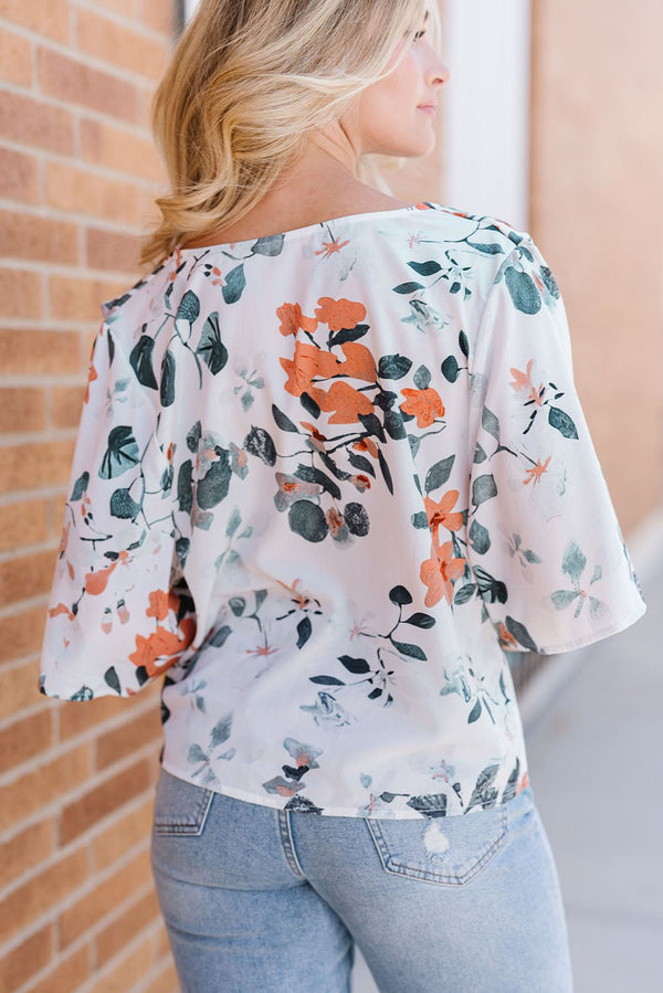 Floral Cowl Neck Blouse - Opulent EmpireFloral Cowl Neck BlouseOpulent Empire