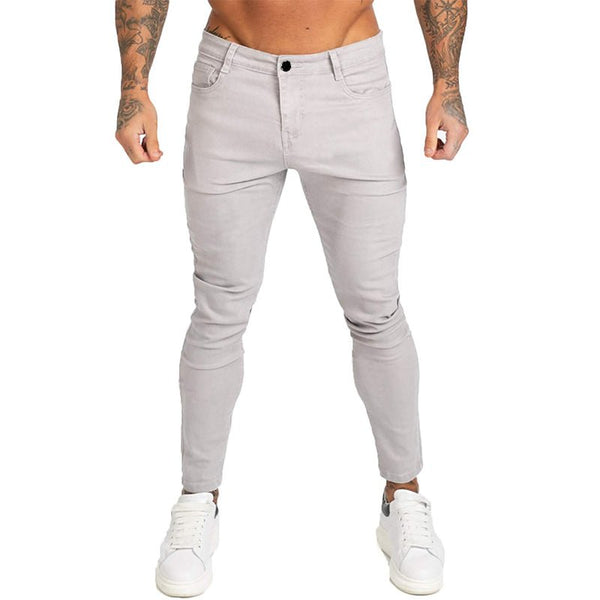 Four Seasons Simple Slim Low-Rise Ripped Feet Pants Men - Opulent EmpireFour Seasons Simple Slim Low-Rise Ripped Feet Pants MenOpulent EmpireClothing