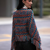 Fringe Hem Boat Neck Poncho - Opulent EmpireFringe Hem Boat Neck PonchoOpulent EmpireClothing