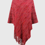 Fringe Hem Hooded Poncho - Opulent EmpireFringe Hem Hooded PonchoOpulent EmpireClothing