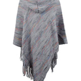 Fringe Hem Hooded Poncho - Opulent EmpireFringe Hem Hooded PonchoOpulent EmpireClothing