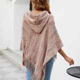 Fringe Hem Hooded Poncho - Opulent EmpireFringe Hem Hooded PonchoOpulent EmpireClothing