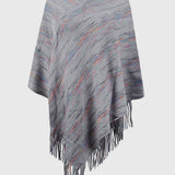 Fringe Hem Hooded Poncho - Opulent EmpireFringe Hem Hooded PonchoOpulent EmpireClothing