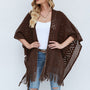 Fringe Hem Open Front Poncho - Opulent EmpireFringe Hem Open Front PonchoOpulent EmpireClothing