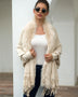 Fringe Open Front Long Sleeve Poncho - Opulent EmpireFringe Open Front Long Sleeve PonchoOpulent EmpireClothing