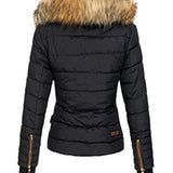 Fur collar zipper cotton jacket - Opulent EmpireFur collar zipper cotton jacketOpulent EmpireLadies Coats and Jackets