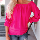 Gathered Detail Off-Shoulder Blouse - Opulent EmpireGathered Detail Off-Shoulder BlouseOpulent Empire