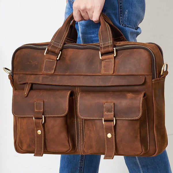 Genuine men\'s bags retro men\'s business bags briefcase cowhide oblique Bag 15.6 inch Laptop Bag - Opulent EmpireGenuine men\'s bags retro men\'s business bags briefcase cowhide oblique Bag 15.6 inch Laptop BagOpulent EmpireMen Bags