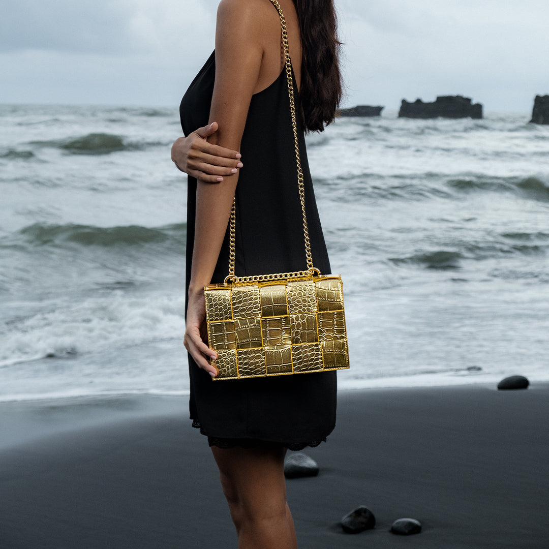 Briony — Crocodile Pattern Crossbody Bag, alternate view 3