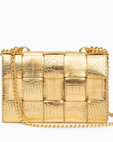 Crocodile Pattern Crossbody Bag