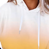 Gradient Drawstring Long Sleeve Hoodie - Opulent EmpireGradient Drawstring Long Sleeve HoodieOpulent Empire