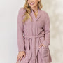 Hailey & Co Tie Front Long Sleeve Robe - Opulent EmpireHailey & Co Tie Front Long Sleeve RobeOpulent Empire