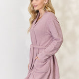 Hailey & Co Tie Front Long Sleeve Robe - Opulent EmpireHailey & Co Tie Front Long Sleeve RobeOpulent Empire