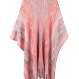 Heathered Fringe Hem Poncho - Opulent EmpireHeathered Fringe Hem PonchoOpulent EmpireClothing