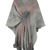 Heathered Fringe Hem Poncho - Opulent EmpireHeathered Fringe Hem PonchoOpulent EmpireClothing