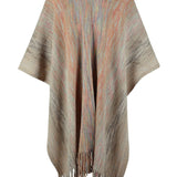 Heathered Fringe Hem Poncho - Opulent EmpireHeathered Fringe Hem PonchoOpulent EmpireClothing