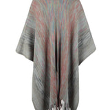 Heathered Fringe Hem Poncho - Opulent EmpireHeathered Fringe Hem PonchoOpulent EmpireClothing