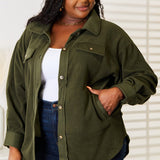 Heimish Cozy Girl Full Size Button Down Shacket - Opulent EmpireHeimish Cozy Girl Full Size Button Down ShacketOpulent Empire