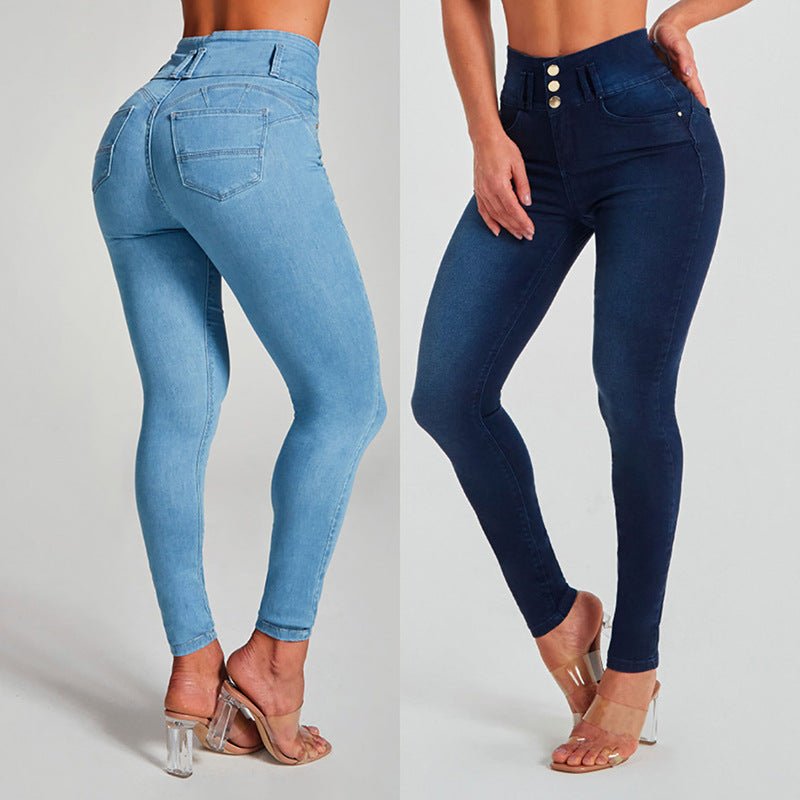 High Waist Jeans Women's Skinny Trousers Tight Stretch Shaping And Hip Lifting Pants - Opulent EmpireHigh Waist Jeans Women's Skinny Trousers Tight Stretch Shaping And Hip Lifting PantsOpulent EmpireClothing