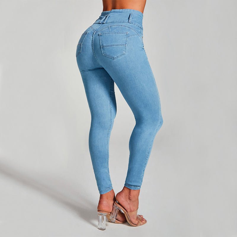 High Waist Jeans Women's Skinny Trousers Tight Stretch Shaping And Hip Lifting Pants - Opulent EmpireHigh Waist Jeans Women's Skinny Trousers Tight Stretch Shaping And Hip Lifting PantsOpulent EmpireClothing