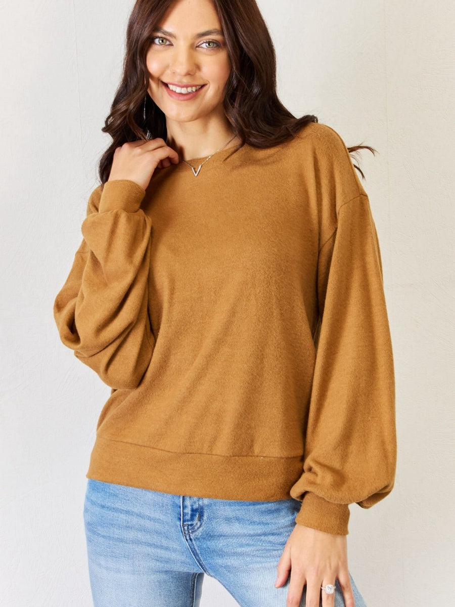 HYFVE Round Neck Long Sleeve Top - Opulent EmpireHYFVE Round Neck Long Sleeve TopOpulent Empire