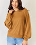 HYFVE Round Neck Long Sleeve Top - Opulent EmpireHYFVE Round Neck Long Sleeve TopOpulent Empire